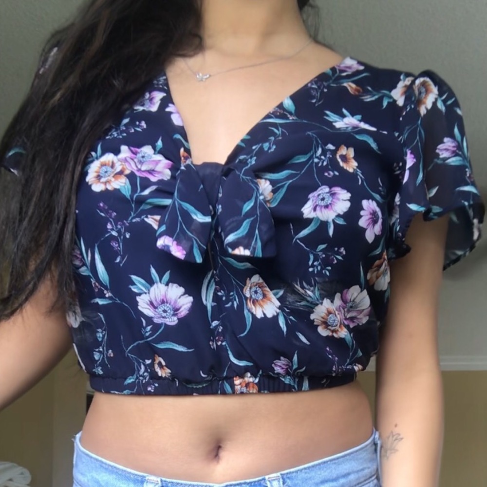 floral crop top